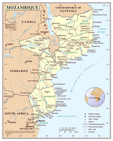 mozambique map.